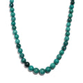 Chrysocolla Beaded Necklace 20 Inches in Sterling Silver 175.00 ctw - Sticky add to cart bar
