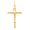 14K Yellow Gold 50mm Crucifix Tube Pendant 3.85 Grams - Sticky add to cart bar