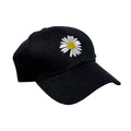 Flower Embroidered Baseball Cap - White/Yellow Flower - Sticky add to cart bar