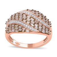 Natural Diamond Wave Ring