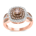 Diamond Ring in Vermeil Rose Gold Over Sterling Silver (Size 10.0) 1.00 ctw - Sticky add to cart bar
