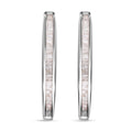 Diamond Hoop Earrings in Platinum Over Sterling Silver 0.55 ctw - Sticky add to cart bar