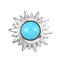 Sleeping Beauty Turquoise Charm in Platinum Over Sterling Silver 0.25 ctw