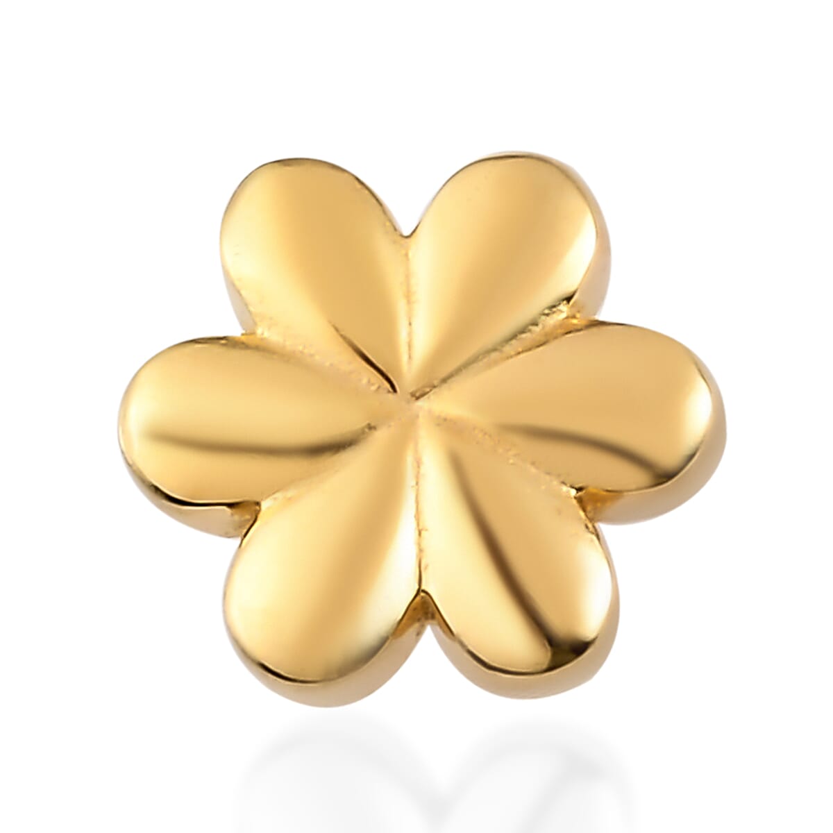 Vermeil Yellow Gold Over Sterling Silver Floral Charm