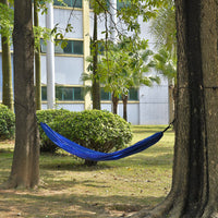 Blue Camping Hammock with 2 Tree Straps (108.3"x55.1")