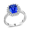 Rhapsody 950 Platinum AAAA Tanzanite and E-F VS Diamond Halo Ring 5.60 Grams 2.60 ctw - Sticky add to cart bar