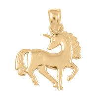 Made in America 10K Yellow Gold Unicorn Pendant 0.60 Grams