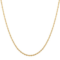 1.5mm Rope Chain Necklace in 10K Yellow Gold 18 Inches 1.3 Grams