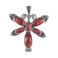 D'Joy Artisan Crafted Norwegian Thulite Dragonfly Pendant in Sterling Silver 19.80 ctw - Sticky add to cart bar