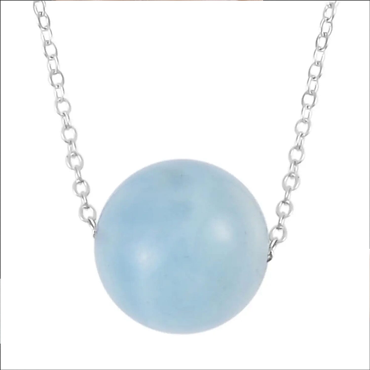 Mangoro Aquamarine Necklace 18 Inches in Rhodium Over Sterling Silver 18.50 ctw