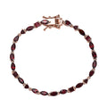 Premium Anthill Garnet Bracelet in Vermeil RG Over Sterling Silver (6.50 In) 6.85 ctw - Sticky add to cart bar