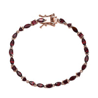 Premium Anthill Garnet Bracelet in Vermeil RG Over Sterling Silver (6.50 In) 6.85 ctw