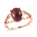 Norwegian Thulite Ring in Vermeil Rose Gold Over Sterling Silver 2.35 ctw - Sticky add to cart bar