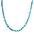 Premium Sleeping Beauty Turquoise Tennis Necklace (18 Inches) in Platinum Over Sterling Silver 25.25 ctw - Sticky add to cart bar