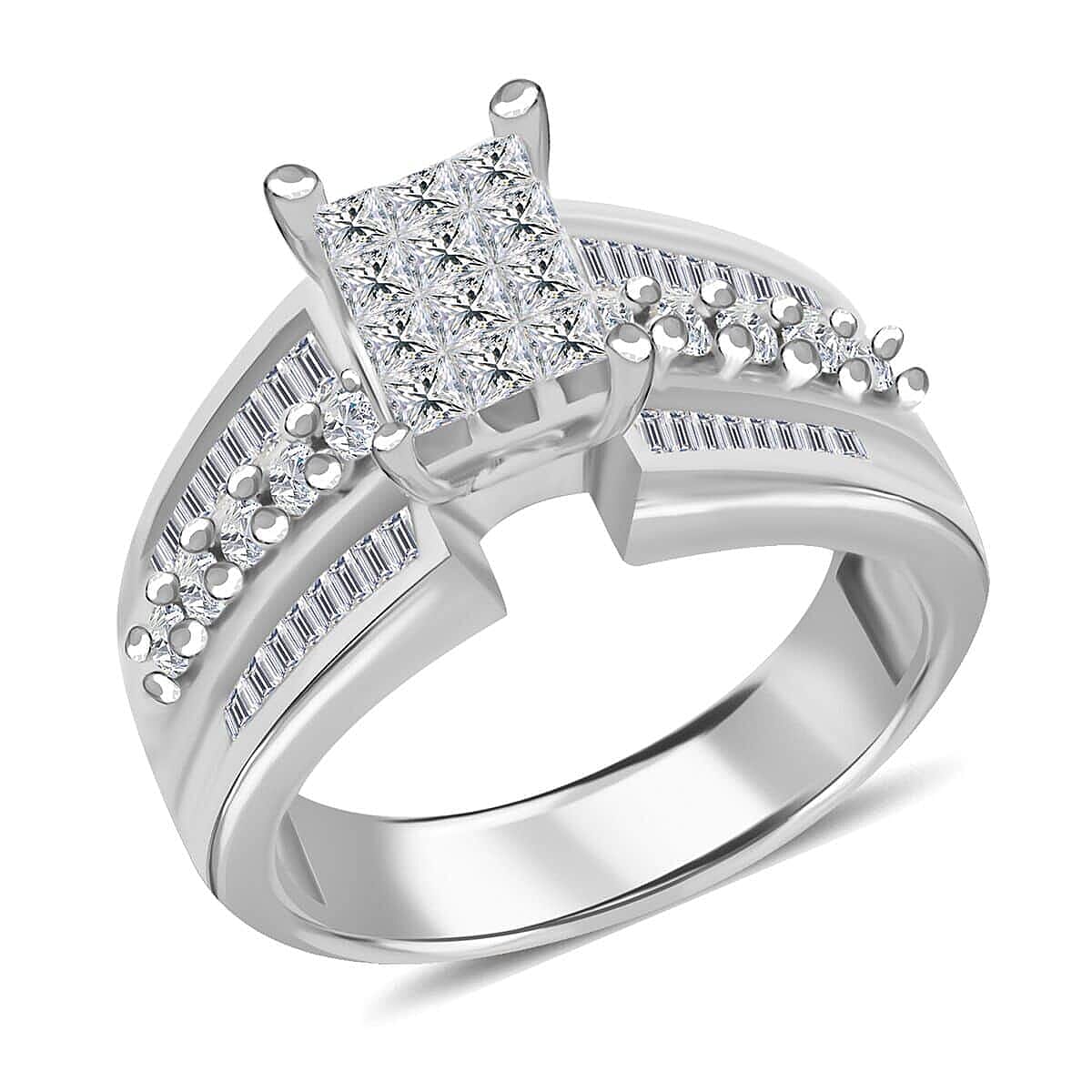 14K White Gold Diamond G-H I1 Ring 7 Grams 1.00 ctw (Del. 10-12 Days)