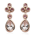 Pink Morganite and Morro Redondo Pink Tourmaline Dangle Earrings in Vermeil Rose Gold Over Sterling Silver 1.65 ctw - Sticky add to cart bar