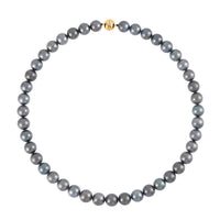 14K Yellow Gold Tahitian Cultured Pearl Necklace 18 Inches