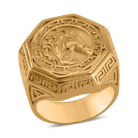 Horse Head Men's Ring in ION Plated YG Stainless Steel