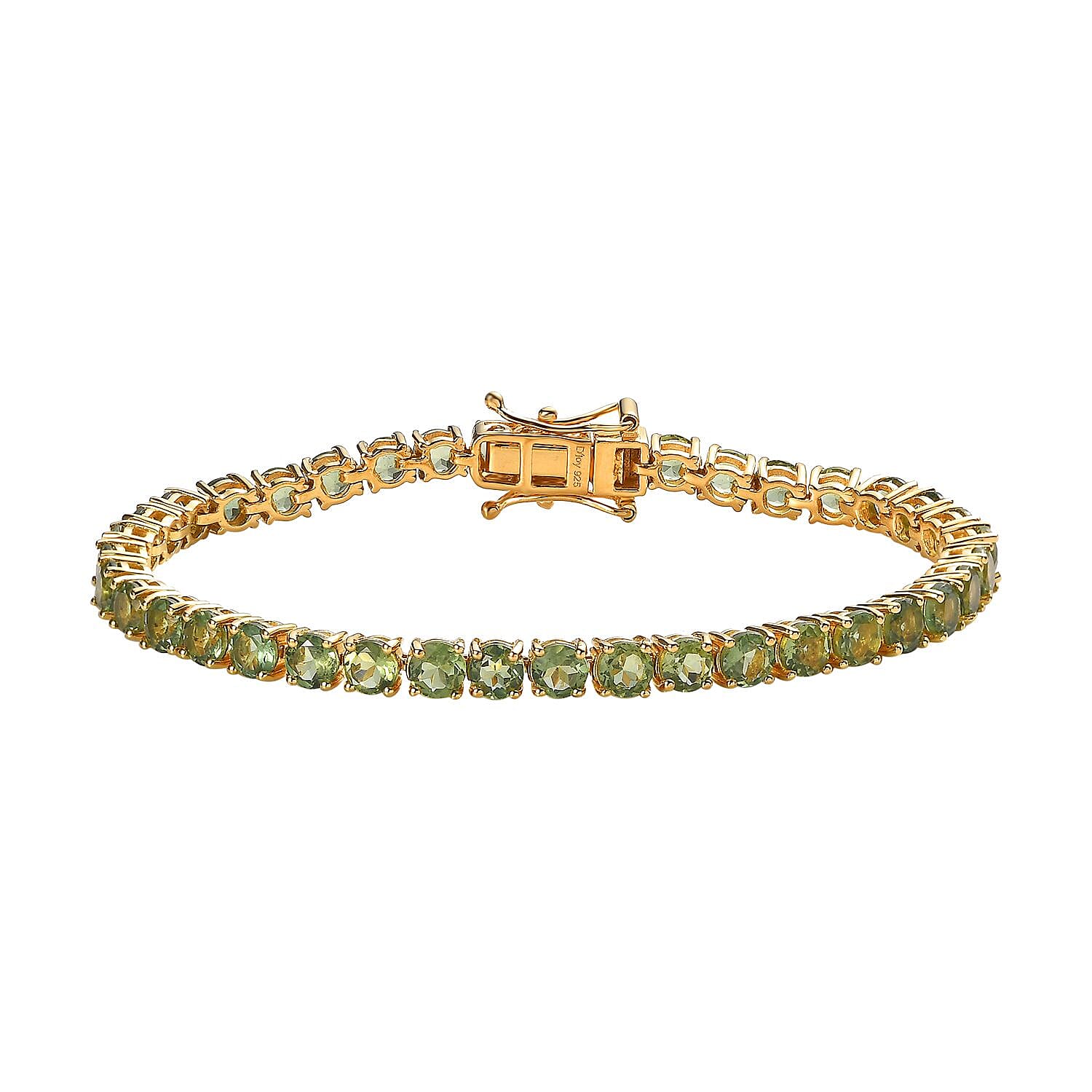 One Time Only Green Apatite Bracelet in Vermeil YG Over Sterling Silver (6.50 In) 10.40 ctw