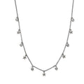 White Topaz Celestial Stars Station Necklace (20 Inches) in Platinum Over Sterling Silver 1.90 ctw - Sticky add to cart bar