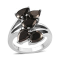 Elite Shungite 5 Stone Ring in Stainless Steel 2.10 ctw - Sticky add to cart bar