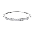 Moissanite Bangle Bracelet in Platinum Over Sterling Silver (7.25 In) 5.60 ctw - Sticky add to cart bar