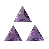 AA Rose De France Amethyst Set of 3 (Trl 7 mm) 2.44 ctw Loose gemstone