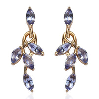 Tanzanite Dangle Earrings in Vermeil YG Over Sterling Silver 1.35 ctw