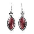 Artisan Crafted Norwegian Thulite Dangling Earrings in Sterling Silver 15.65 ctw - Sticky add to cart bar
