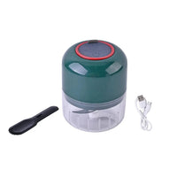 Rechargeable Garlic Chopper with USB Cable - Green