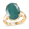 Luxoro 10K Yellow Gold Premium Grandidierite Solitaire Ring 4 Grams 10.00 ctw - Sticky add to cart bar