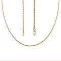 1.5mm Rope Chain Necklace in 10K Yellow Gold 1.50 Grams 22 Inches - Sticky add to cart bar
