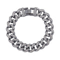 White Austrian Crystal Bracelet in Blacktone (6.50 In) - Sticky add to cart bar