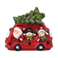 Ceramic Decoration Truck and Santa Clause Shape with Led Light (7.48"x4.33"x7") - Sticky add to cart bar