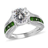 Moissanite & Chrome Diopside