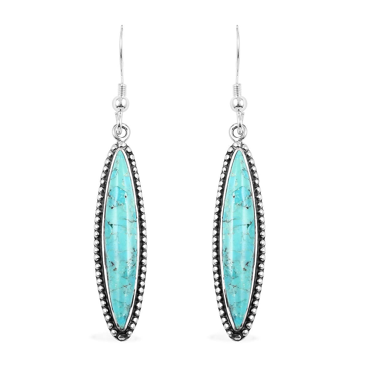 Santa Fe Style  Turquoise Earrings in Sterling Silver