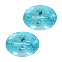 AAA Blue Apatite Set of 2 (Ovl 7x5 mm) 1.30 ctw