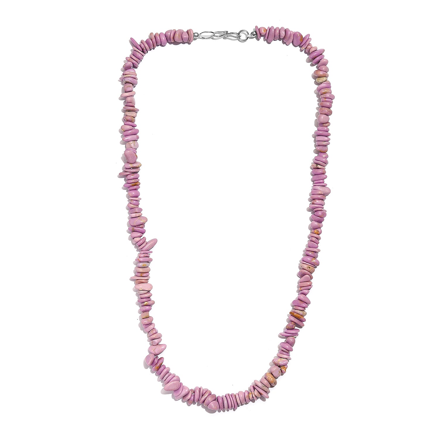 Tanzanian Natronite Chips Necklace 20 Inches in Sterling Silver 143.50 ctw