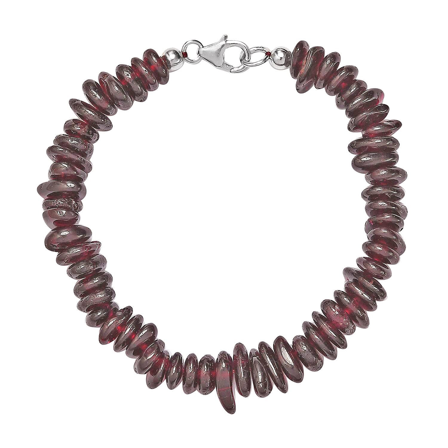 Orissa Rhodolite Garnet Chips Bracelet in Sterling Silver (7.25 In) 135.00 ctw