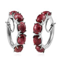 Karis Norwegian Thulite Hoop Earrings in Platinum Bond 12.25 ctw - Sticky add to cart bar