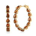 Santa Ana Madeira Citrine Inside Out Hoop Earrings in Vermeil Yellow Gold Over Sterling Silver 8.65 ctw - Sticky add to cart bar