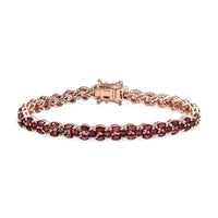 Anthill Garnet Bracelet in Vermeil Rose Gold Over Sterling Silver (6.50 In) 8.10 ctw