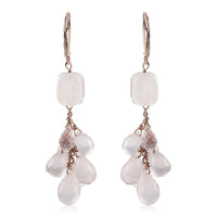 Galilea Rose Quartz Earrings in Sterling Silver 24.00 ctw