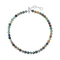 Australian Chrysocolla and Multi Gemstone 388.10 ctw Necklace in Rhodium Over Sterling Silver 20 Inches - Sticky add to cart bar