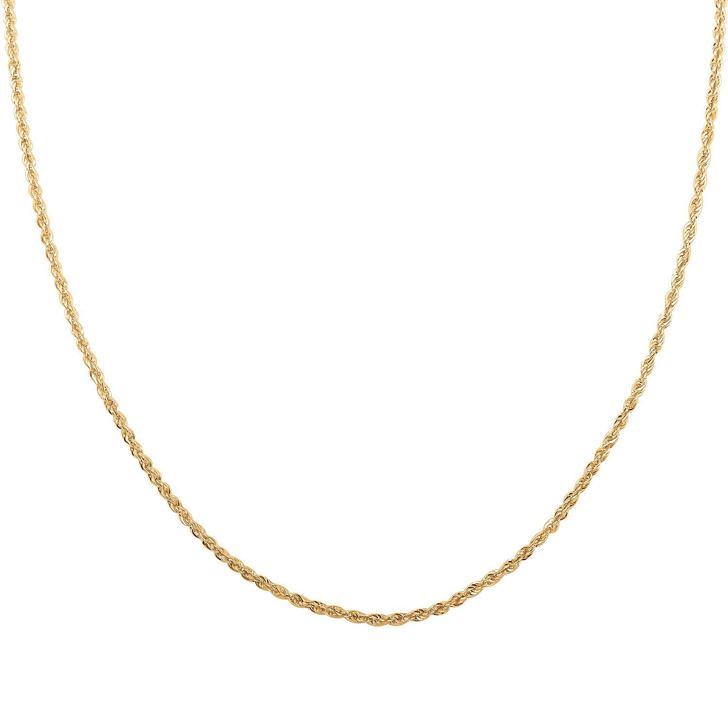 10K Yellow Gold Rope Chain Necklace , Gold Necklace , Rope Necklace , Gold Chain , 18 Inch Chain Necklace 1.10 Grams