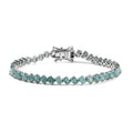 Grandidierite Tennis Bracelet in Platinum Over Sterling Silver (8.00 In) 9.00 ctw - Sticky add to cart bar