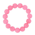 Pink Jade (D) 421.00 ctw Beaded Stretch Bracelet (7 In) - Sticky add to cart bar