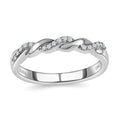 Iliana 18K White Gold Diamond (G-H, SI1) Forever Love Twisted Band Ring (Size 6.0) 0.10 ctw - Sticky add to cart bar