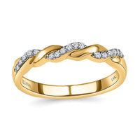 Iliana 18K White Gold Diamond (G-H, SI1) Forever Love Twisted Band Ring (Size 6.0) 0.10 ctw