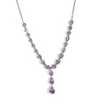 AAA Rose De France Amethyst Necklace 18 Inches in Platinum Over Sterling Silver 31.50 ctw - Sticky add to cart bar